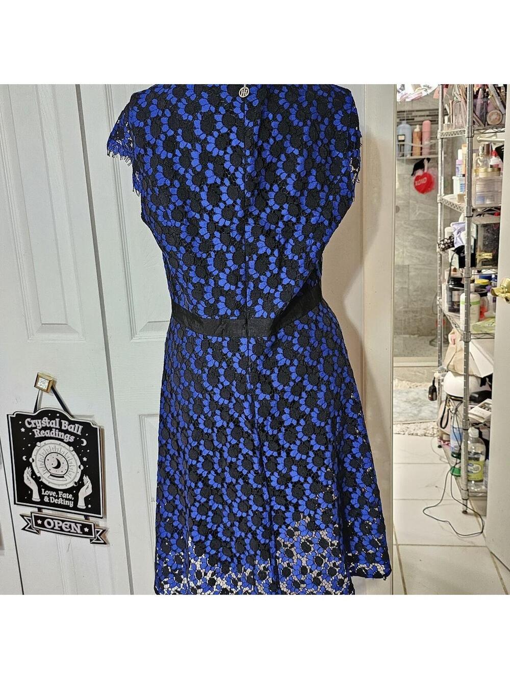 Tommy Hilfiger Women's Blue and Navy Dress - Picture 3 of 4